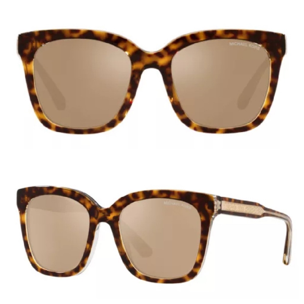 NWT Michael Kors San Marino MK 2163 3102/7P 52 Women Sunglasses Tortoise Gold